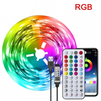 10m. Luzes fita  led rgb 1m-40m luz de sala led com controle